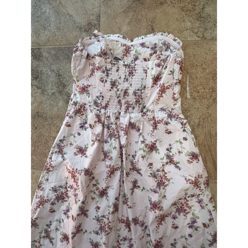 Wild Fable Strapless Floral Midi Dress Sweetheart Neckline Pink Size M NWT - Picture 6 of 10